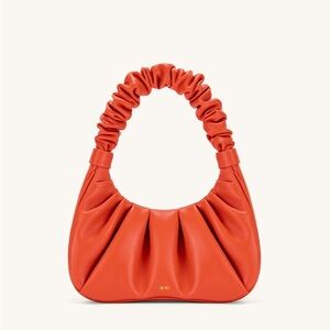 JW PEI Gabbi Ruched Hobo Handbag - Scarlet. Mini Purse/Bag
